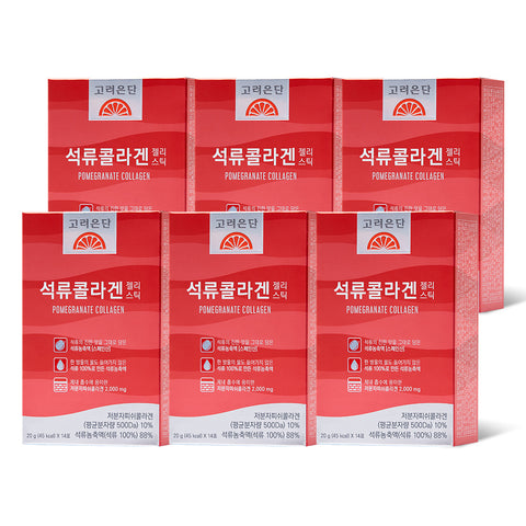 Koreaeundan Pomegranate Collagen Jelly Stick 20g x 14 (6 Pack)