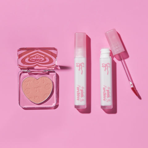 ETUDE Fixing Tint Velvet (Winter Strawberry) 3.8g & Heart Flutter Blusher 4g 2-Piece Set