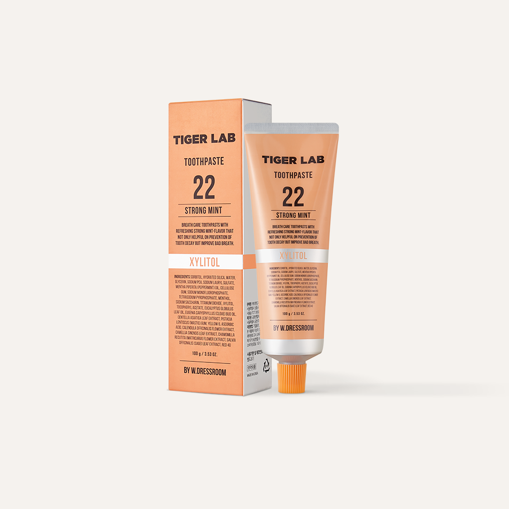 W.Dressroom Tiger Lab Strong Bad Breath Care Toothpaste 100g
