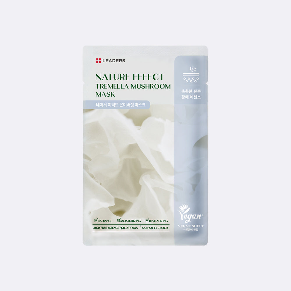 Leaders Nature Effect Silver Ear Mushroom Radiance Sheet Mask 21ml (10 sheets)