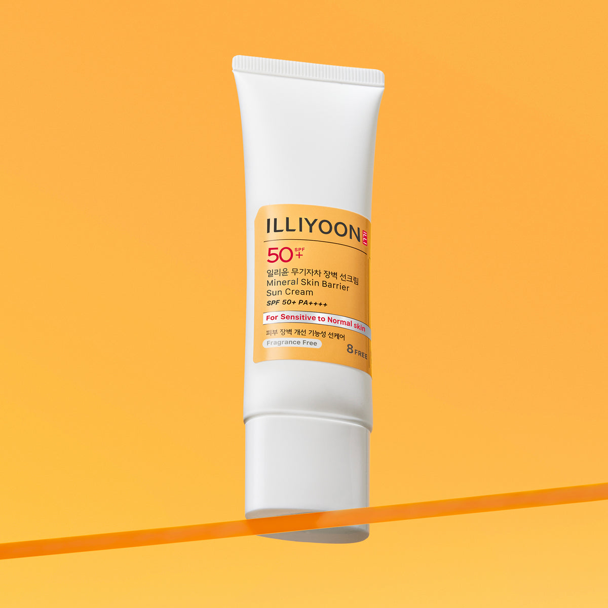 ILLIYOON Mineral Barrier Sun Cream 50ml (Fragrance-Free, low-irritation)
