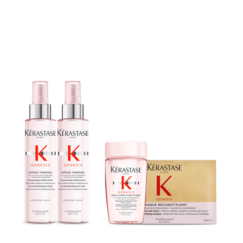 Kerastase Genesis Thermique Heat Protectant No-Rinse Treatment 150ml Duo Set (+ Genesis Shampoo 80ml + Hair Mask 15ml)