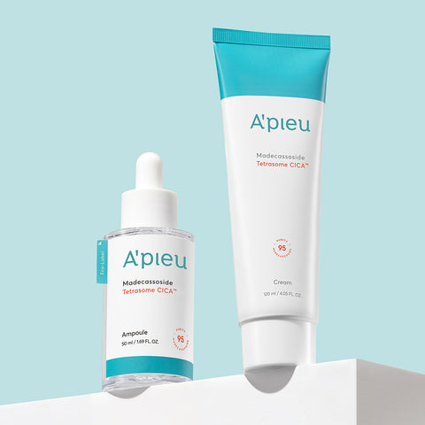 A'PIEU Madecassoside Tetrazome Cica Ampoule & Cream Large Set (Ampoule 50ml + Cream 120ml)