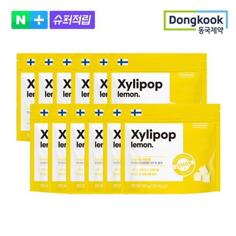 DongKook Xylipop Xylitol Sugar-Free Candy Lemon 30g (12-Pack)
