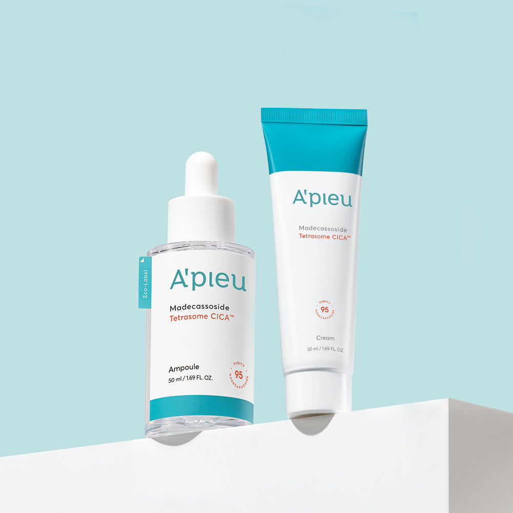 A'PIEU Madecassoside Tetrasome Cica Ampoule & Cream 2-Piece Set (50ml + 50ml)