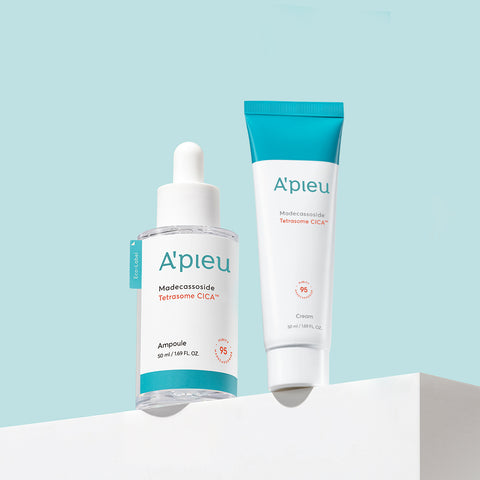 A'PIEU Madecassoside Tetrasome Cica Ampoule & Cream 2-Piece Set (50ml + 50ml)
