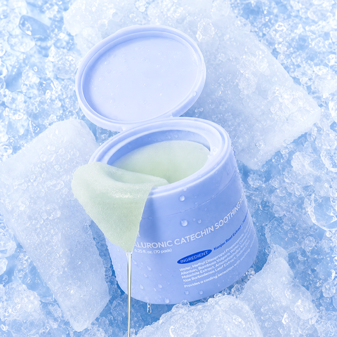 Itfu Hyaluronic Acid & Green Tea Catechin Soothing Pads (Cooling De-puff) 70 sheets x 3