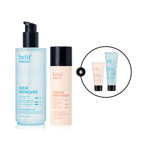 belif Men 101 Aqua Refresher 125 ml + Men 101 Tone-Up Moisturizer 50 ml 2-Piece Set