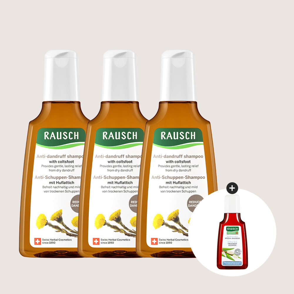 RAUSCH Coltsfoot Anti-Dandruff Scalp-Soothing Shampoo 200ml x 3