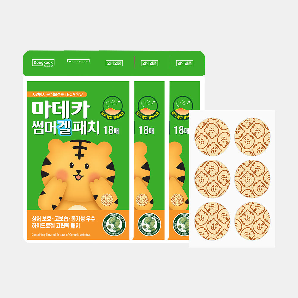 DongKook Pharmaceutical Madeca Summer Gel Patch 18 patches x3 or x6 (Total 54 or 108)
