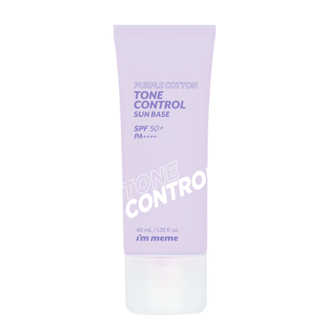 I'M MEME Purple Cotton Tone Control Sun Base + Pact 2-Piece Set (Makeup Base)
