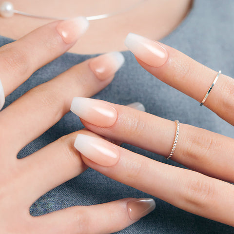 Dashing Diva Magic Press Creamy Blush (Coffin) Nail Tips