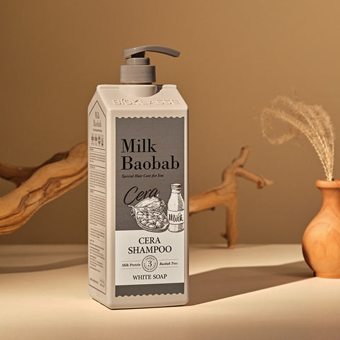 Milk Baobab Cera Body Wash 1200ml + Body Lotion 600ml White Soap