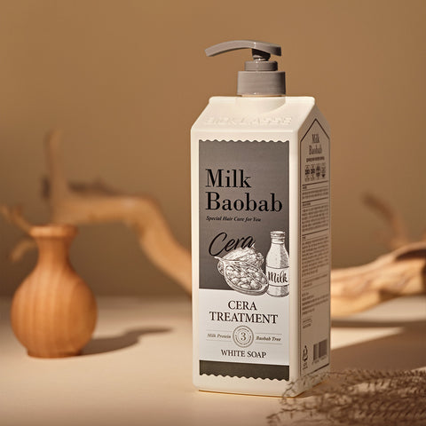Milk Baobab Cera Body Wash 1200ml + Body Lotion 600ml White Soap