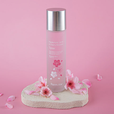 Farmstay Cherry Blossom Hydrating Glow Toner + Emulsion Set (2-piece)