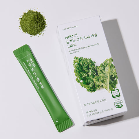 Esther Formula Organic Green Curly Kale 100% 2g (14 Sachets 20 Units)