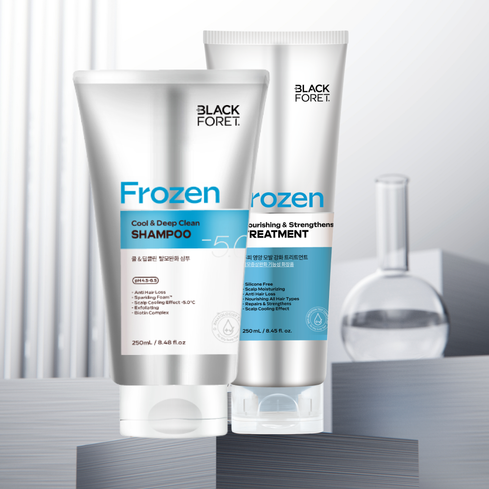 Black Foret Trial Pack (Cool & Deep Clean Hair-Loss Shampoo 250ml + Frozen Treatment 250ml)