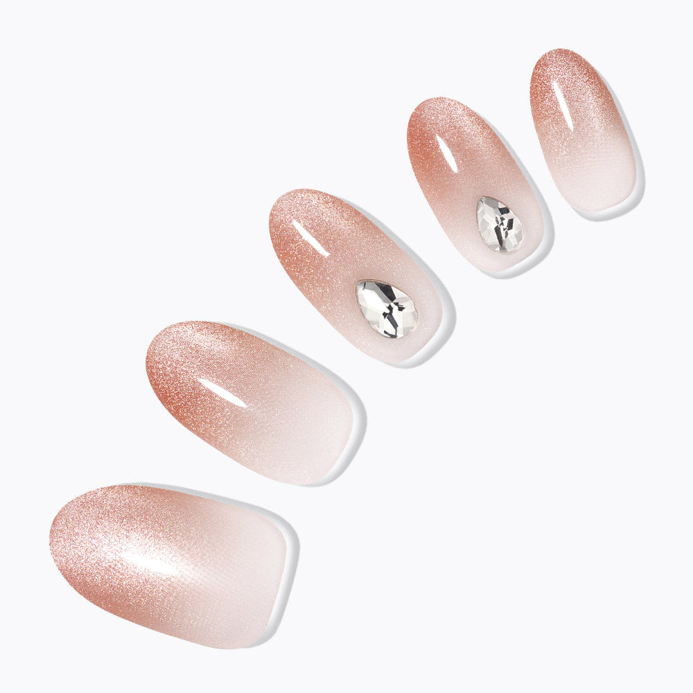 Dashing Diva Magic Press Attention Brown (Almond) Nail Tips