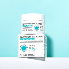 Cleansing balm with packaging on a light blue background