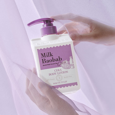 Milk Baobab Cera Body Wash 1200ml + Body Lotion 600ml Mauve Tulip 2-Piece Set