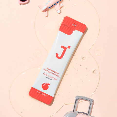 Jsoop Peach Travel Amenity 3-Piece Kit, 30pcs (6ml x10 each)