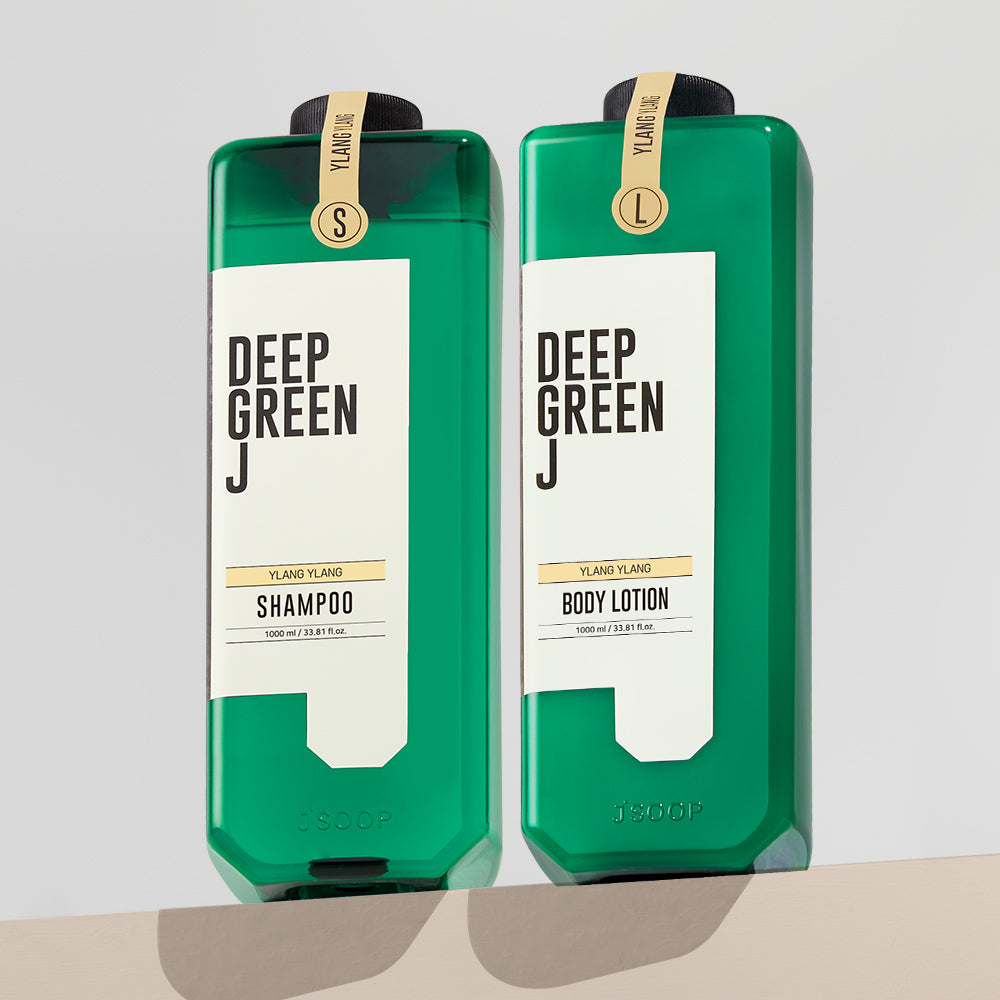 Jsoop Deep Green J Aroma Ylang-Ylang Eco Vegan Shampoo, Treatment & Body Wash 1000ml