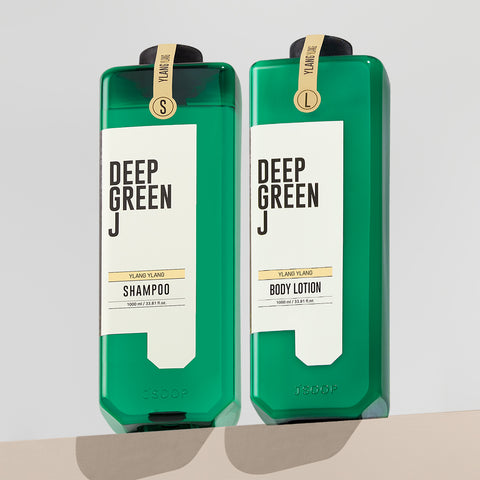 Jsoop Deep Green J Aroma Ylang-Ylang Eco Vegan Shampoo, Treatment & Body Wash 1000ml