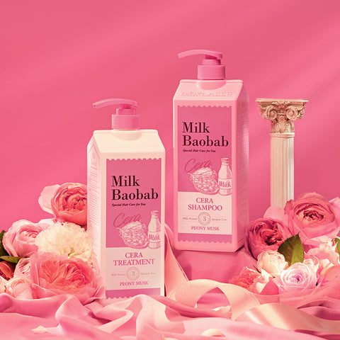 Milk Baobab Cera Shampoo + Treatment Peony Musk 1200ml