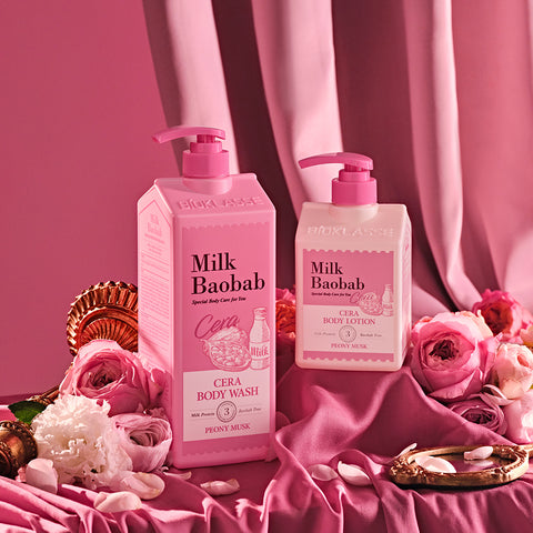 Milk Baobab Cera Body Wash 1200ml + Body Lotion 600ml White Musk