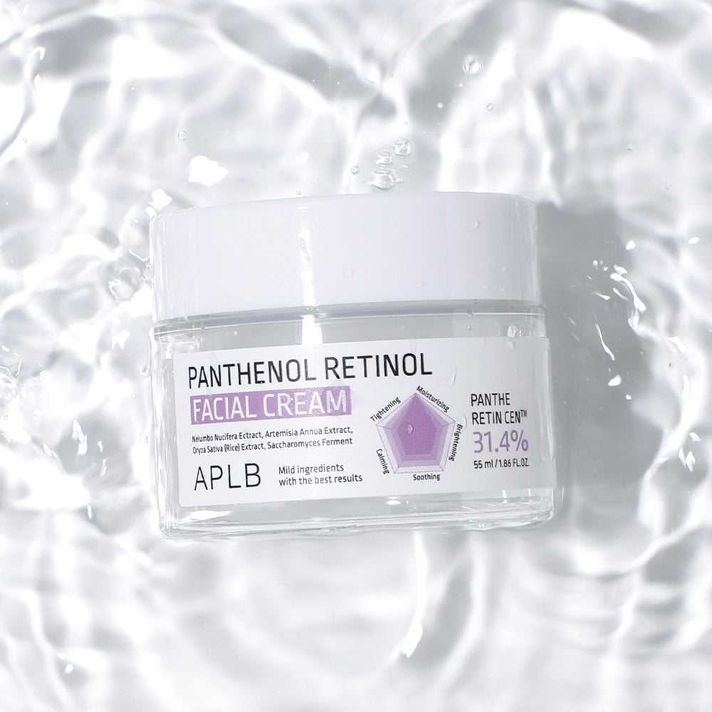 Jar of Panthenol Retinol Facial Cream on a white background