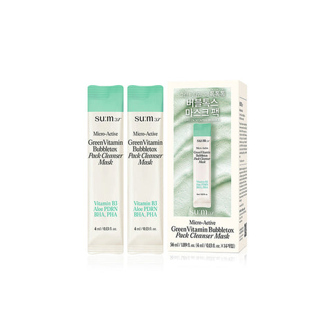 SU:M37 Micro Active Green Vitamin Bubble Tox Mask 4ml x 14