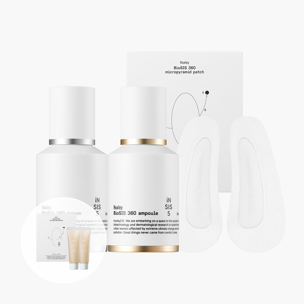 Huxley Biosys 360 Ampoule 30ml + Cream 30ml + Micro Pyramid Patch (3 pcs) - 3-Piece Set