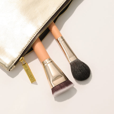 The Tool Lab 406 Makeup Foundation & Cheek Brush Set Best Duo