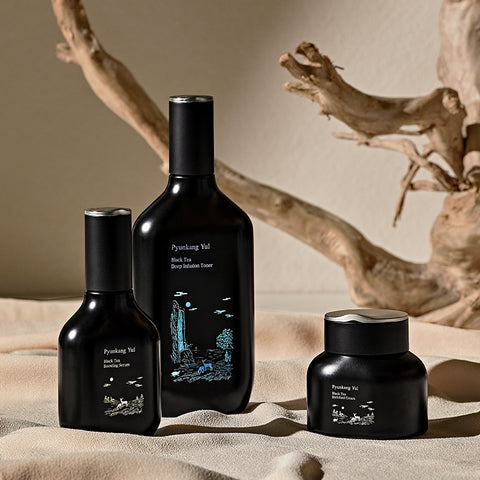 Pyunkang Yul Black Tea Bojagi 3-Piece Gift Set (Toner + Serum + Cream)