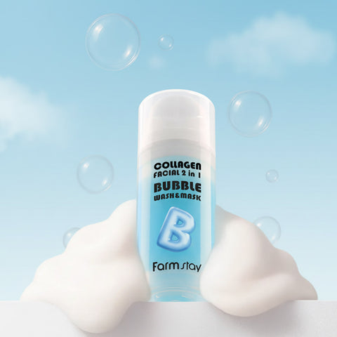 Farmstay Collagen Facial Two-in-One Bubble Wash & Mask 100ml