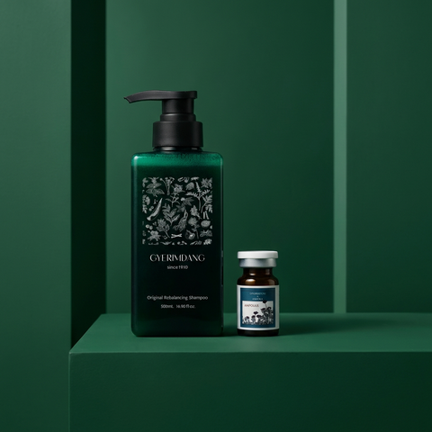 Gyerimdang Premium Scalp Care Set (Natural Hair-Loss Shampoo 500ml + Intensive Regenerating Ampoule 1 Box)