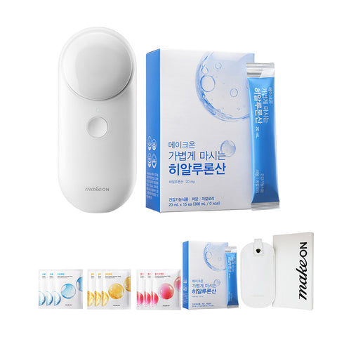 makeON GEM Sono Therapy Relief (low-irritation Device) + Drinkable Hyaluronic Acid 20ml x15
