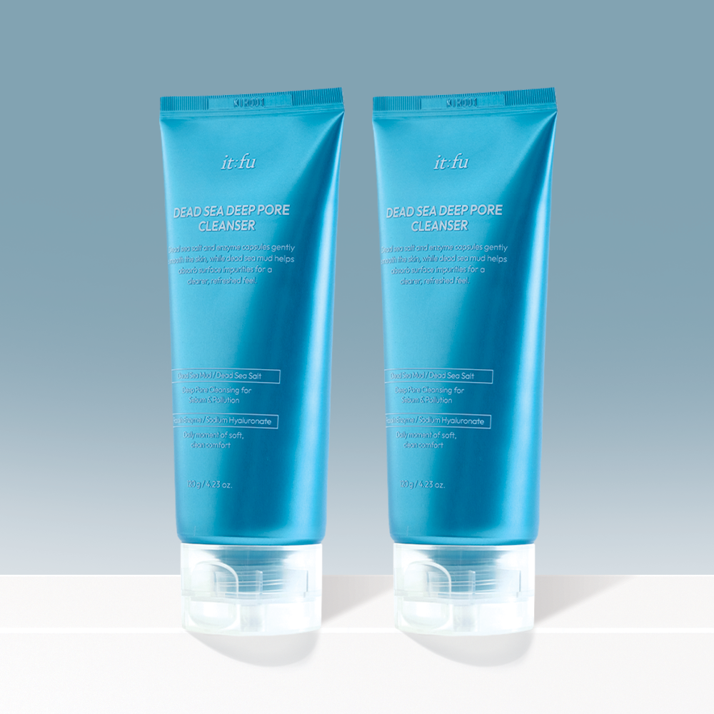 Itfu Dead Sea Salt Enzyme Deep Cleansing Cream Cleanser 120g (2 Pack)