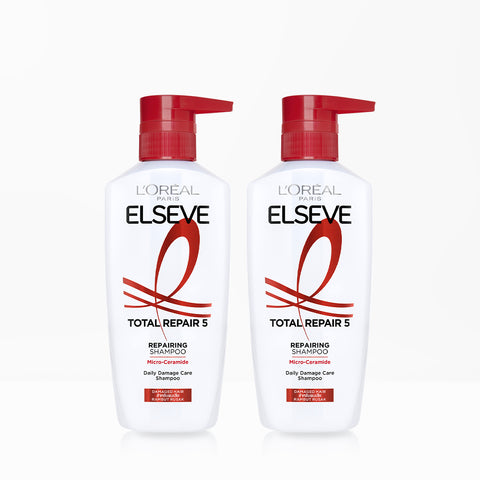 L'Oreal Paris Total Repair 5 Mildly Acidic Shampoo 400ml (2 Pack)
