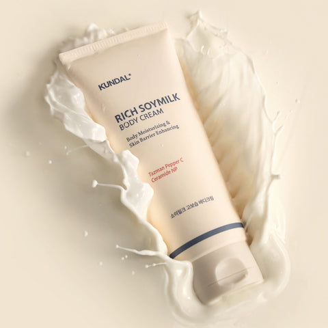 Kundal Rich Soy Milk Creamy Body Wash Mellow Vanilla 500ml + Body Cream 200ml