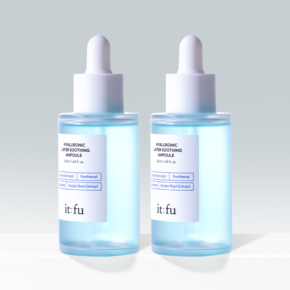 Itfu Low-Molecular Hyaluronic + PDRN Konjac Moisture Ampoule 50ml (2 Pack)