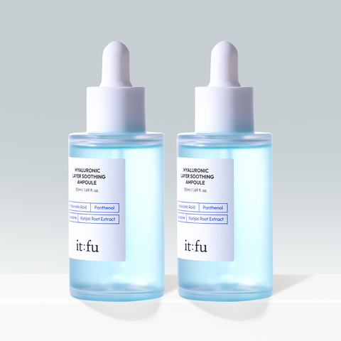 Itfu Low-Molecular Hyaluronic + PDRN Konjac Moisture Ampoule 50ml (2 Pack)