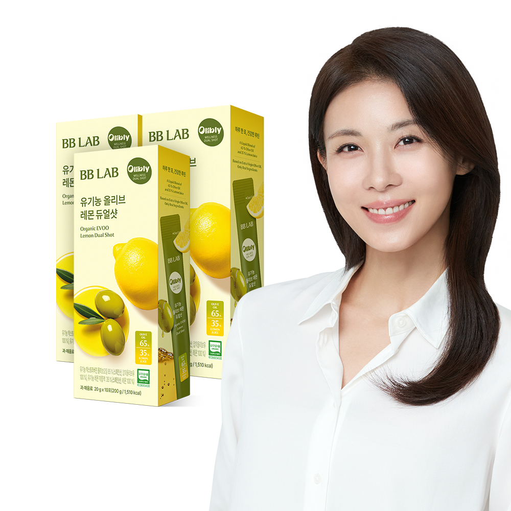 Nutrione BB Lab Organic Olive Oil & Lemon Juice Dual-Shot OleShot Stick 3 Boxes (30 Sticks)