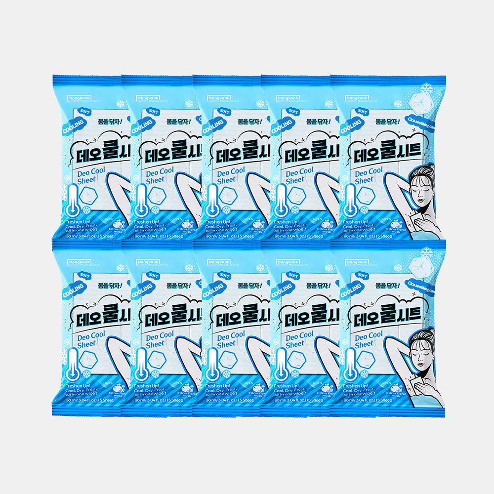 DongKook Madeca Body Deodorant Cool Wipes 15 sheets x 10 packs (Musk scent)
