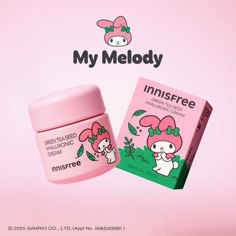 Innisfree X My Melody Green Tea Seed Hyaluronic Moisturizing Cream 50ml (2 pack) (Jar)