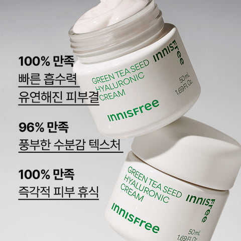 Innisfree X My Melody Green Tea Seed Hyaluronic Moisturizing Cream 50ml (2 pack) (Jar)
