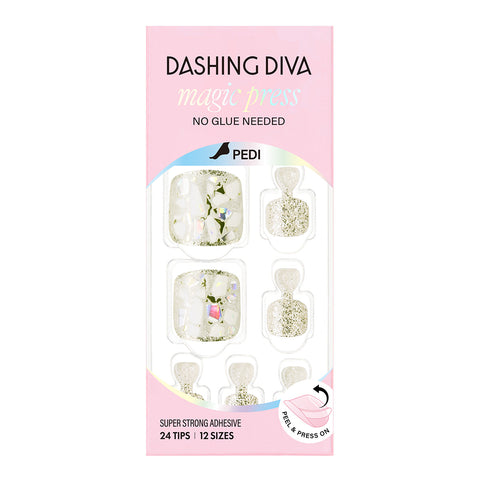 Dashing Diva Magic Press Pedicure Shining Petal (MDR1259P)