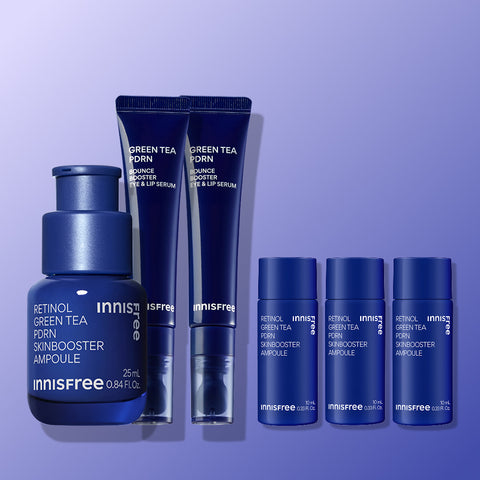 Innisfree 2-Piece PDRN Set ? Retinol Ampoule 25ml & Green Tea Eye & Lip Serum 15ml (2-pack)
