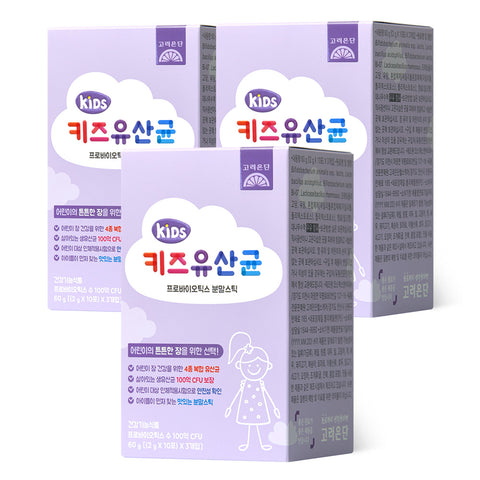 Koreaeundan Kids Probiotics Powder Sticks 30 Sachets x 3 Pack