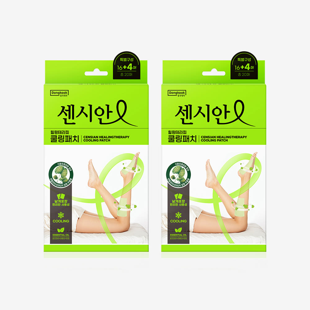 DongKook Censian Healing Therapy Cooling Patch 20 Sheets x 2 Boxes (40 Sheets)